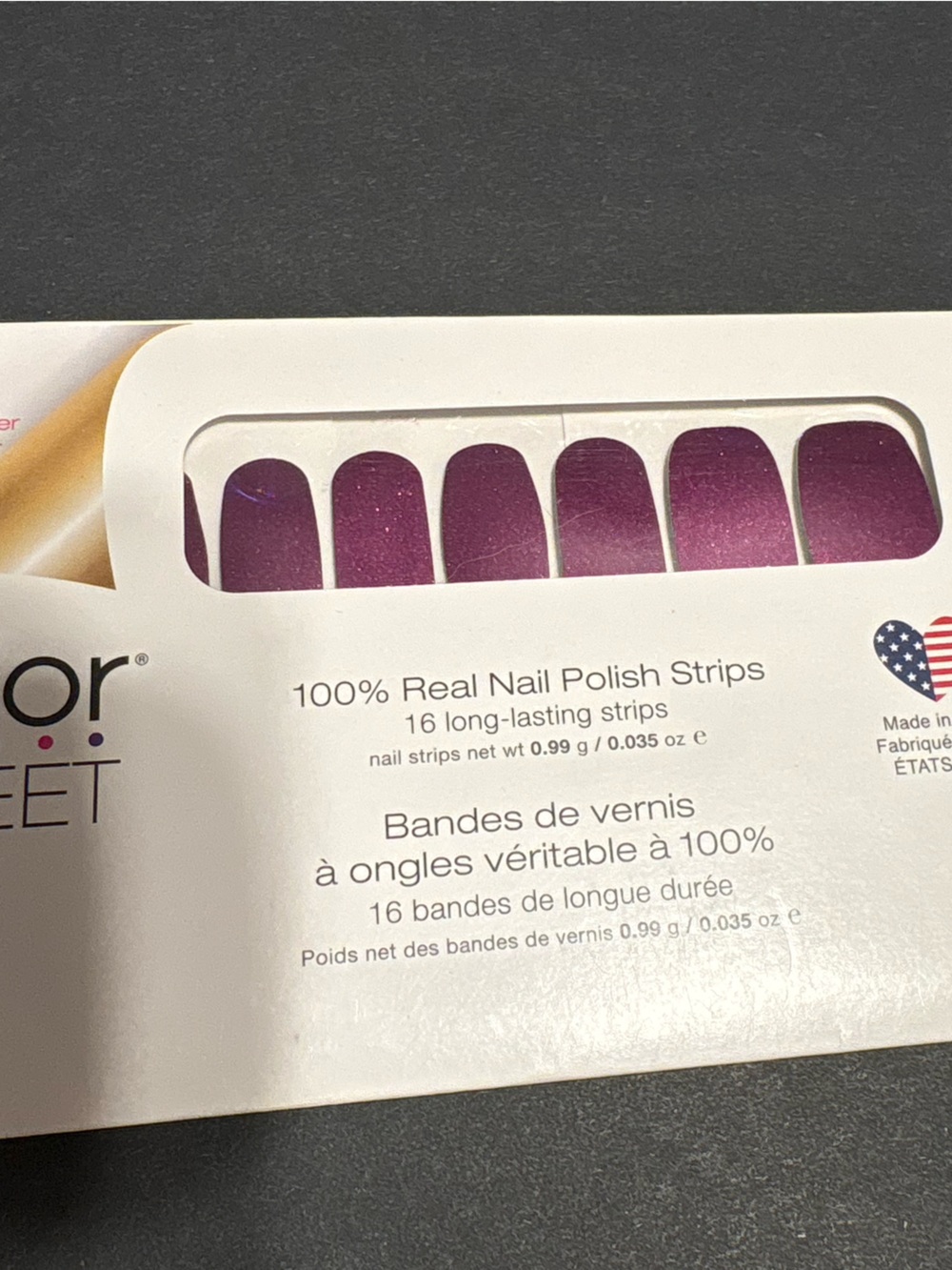 Color Street Purple Nail Polish Strips - Elegant Plum RETIRED New York Minute'
